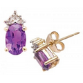 Amethyst & Diamond Earrings